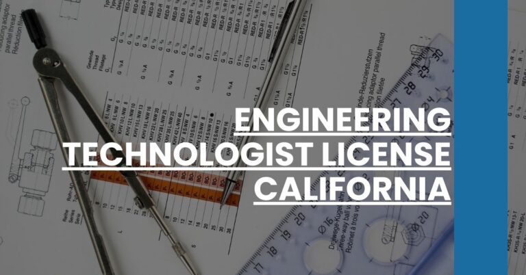 Engineering Technologist License California Feature Image